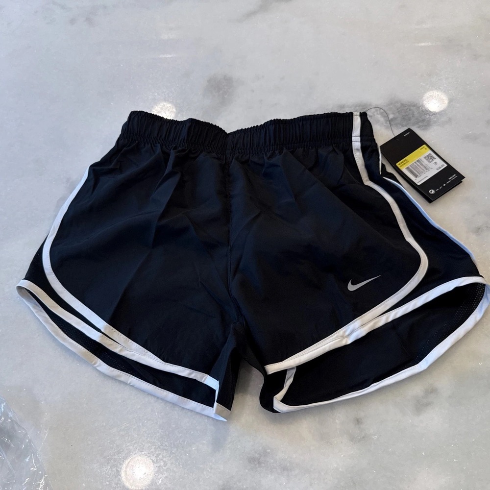 New Nike Dri For Running Shorts Women's Size Small Black And White